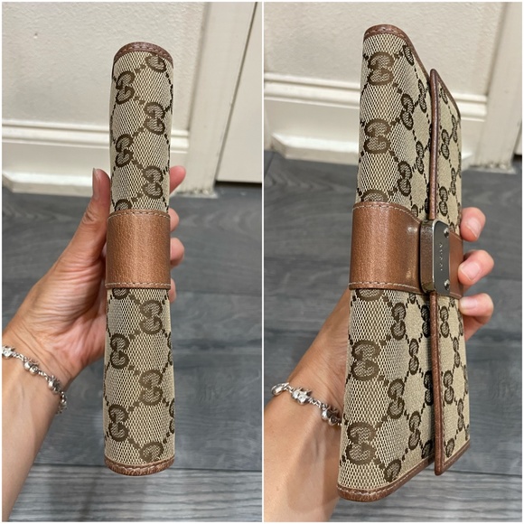 Authentic Gucci GG Canvas Long Wallet with chain - Picture 12 of 15